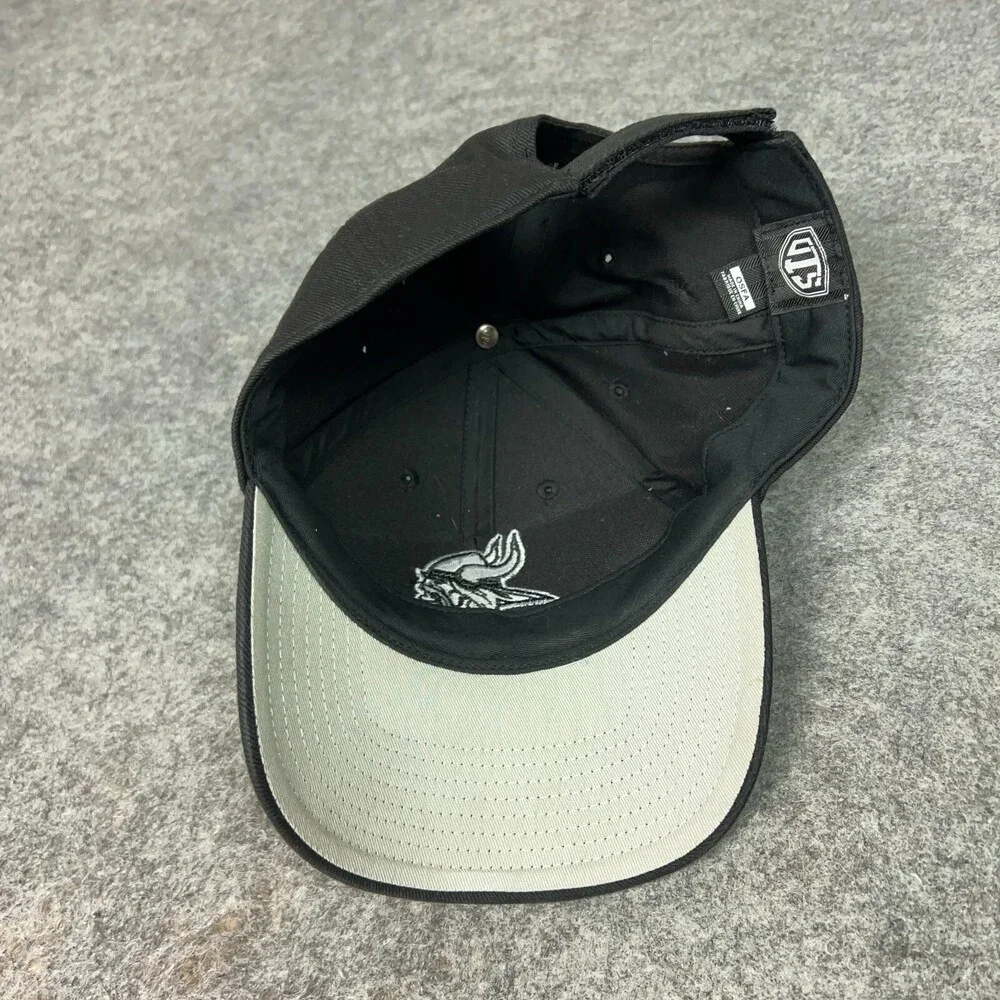 Minnesota Vikings Men Hat Strap‎ Back Black White Logo Football NFL Sports Cap